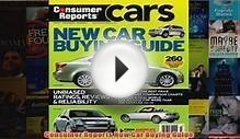 Download PDF Consumer Reports New Car Buying Guide FULL FREE